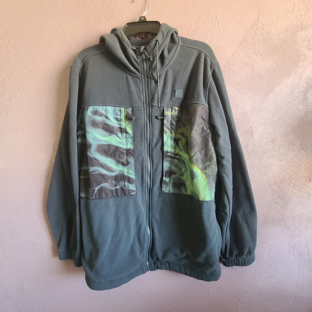 Billabong Burkard Studio‎ Adventure Division Fleece Hoodie Mens L Slate  Blue